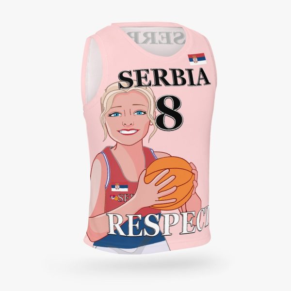 Kids Basketball Jersey GLOBAL FREEDOM UNITED GIRLS SERBIA 8 Cheap