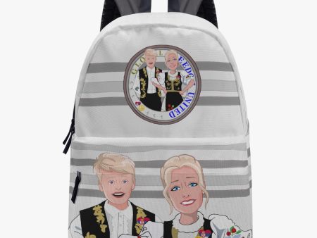 All-over-print Canvas Backpack GLOBAL FREEDOM UNITED COUPLE EDITION SERBIA GREY Online Sale