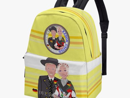 All-over-print Canvas Backpack GLOBAL FREEDOM UNITED COUPLE EDITION GERMANY V1 YELLOW Fashion