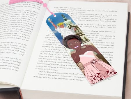 Acrylic Bookmark - Semicircle GLOBAL FREEDOM UNITED© USA GIRL V1 For Sale