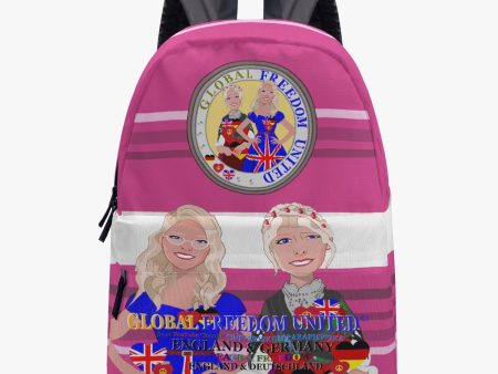 GLOBAL FREEDOM UNITED WOMEN ENGLAND & GERMANY OLD PEACE All-over-print Canvas Backpack Online Sale