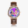 GLOBAL FREEDOM UNITED©  Hot Selling Ultra-Thin Leather Strap Quartz Watch (Rose Gold With Indicators) Women Afghanistan & USA Online now