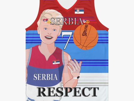 Basketball Jersey GLOBAL FREEDOM UNITED COUPLE EDITION SERBIA MEN V1 7 Online Sale