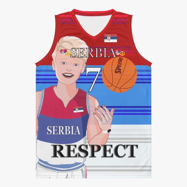 Basketball Jersey GLOBAL FREEDOM UNITED COUPLE EDITION SERBIA MEN V1 7 Online Sale