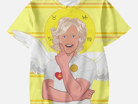 AOP Kids  Short T-Shirts GLOBAL FREEDOM UNITED© ARCHANGEL GABRIEL GERMAN YELLOW Supply