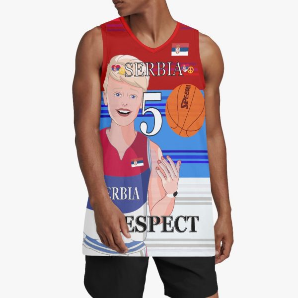 Basketball Jersey GLOBAL FREEDOM UNITED COUPLE EDITION SERBIA MEN V1 5 Discount