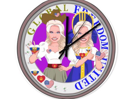 Wooden Wall Clock Without Scale GLOBAL FREEDOM UNITED© Women Russia & USA Supply