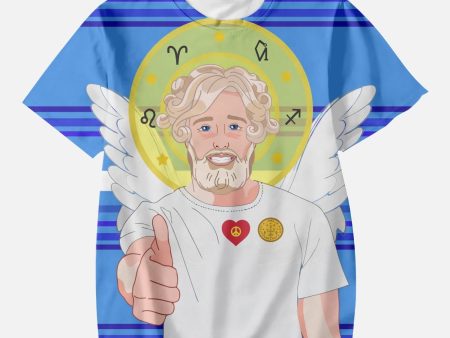 AOP Kids  Short T-Shirts GLOBAL FREEDOM UNITED ARCHANGEL URIEL GERMAN DEEP BLUE on Sale