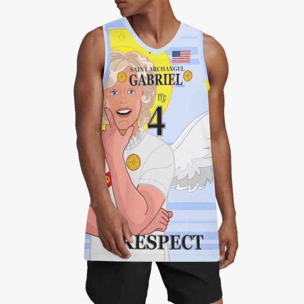 Basketball Jersey GLOBAL FREEDOM UNITED ARCHANGEL GABRIEL USA 4 Online Sale