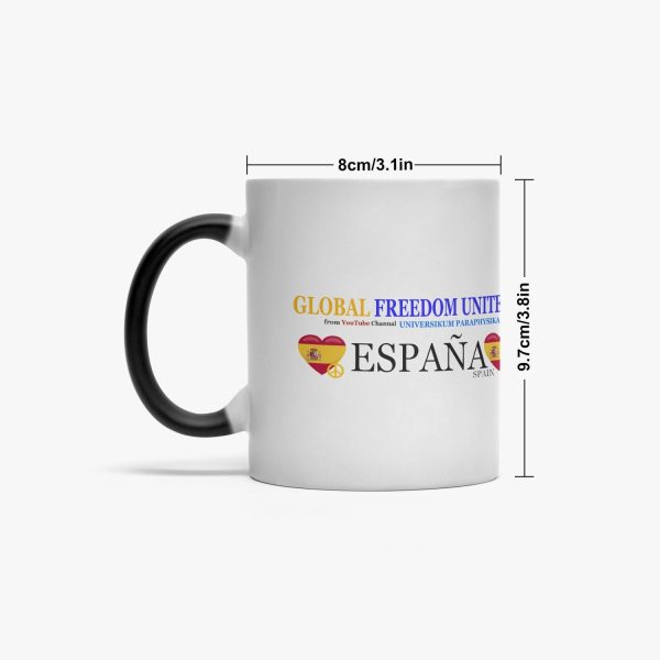 Color Changing Magic Mug GLOBAL FREEDOM UNITED© COUPLE SPAIN For Sale