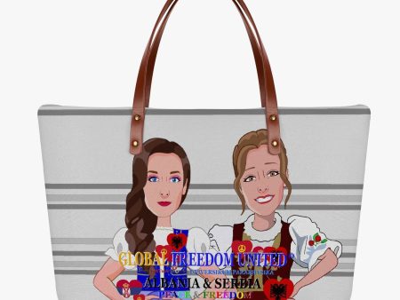 GLOBAL FREEDOM UNITED WOMEN ALBANIA & SERBIA OLD PEACE Classic Diving Cloth Tote Bag Hot on Sale