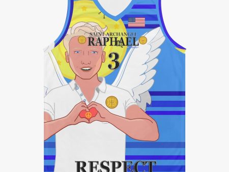 Basketball Jersey GLOBAL FREEDOM UNITED ARCHANGEL RAPHAEL USA 3 Fashion