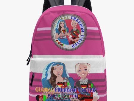 GLOBAL FREEDOM UNITED WOMEN AFGHANISTAN & GERMANY OLD PEACE PINK CLASSIC All-over-print Canvas Backpack Online now