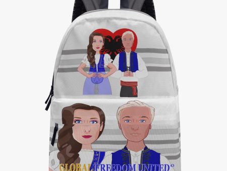 GLOBAL FREEDOM UNITED© COUPLE ALBANIA All-over-print Canvas Backpack For Sale