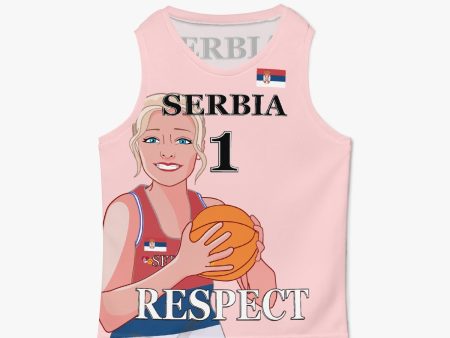 Kids Basketball Jersey GLOBAL FREEDOM UNITED GIRLS SERBIA PINK 1 Discount