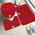 GLOBAL FREEDOM UNITED© Pcs Toilet Rug Set Red For Sale