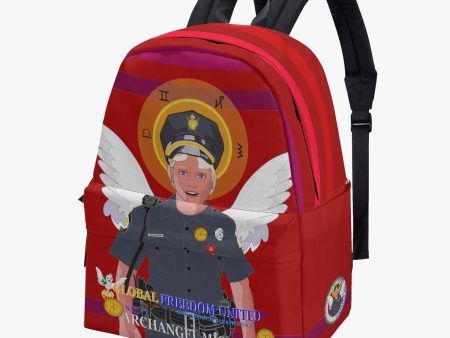 GLOBAL FREEDOM UNITED© Archangel Michael as Policemen English Red - All-over-print Canvas Backpack Sale