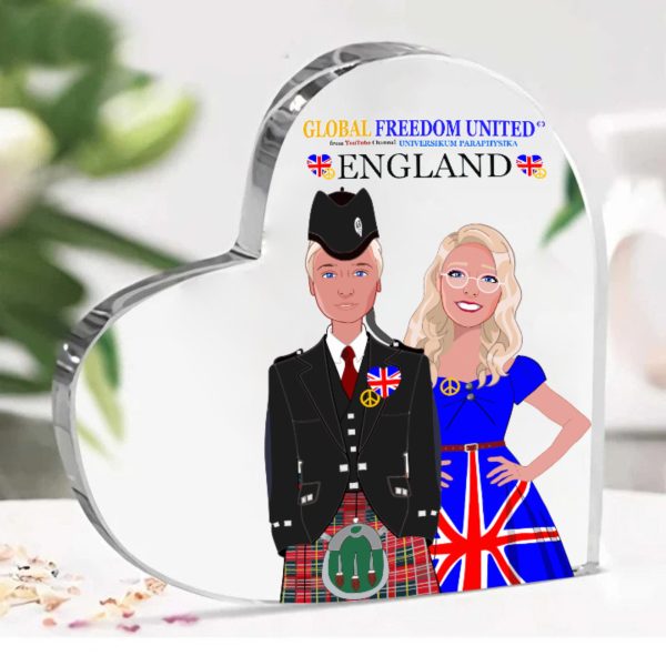 Acryl Heart Global Freedom United Couple Edition England Supply