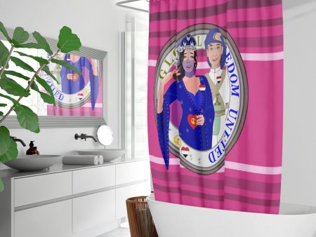 GLOBAL FREEDOM UNITED© Couple Yemen Pink2 - Quick-drying Shower Curtain Sale