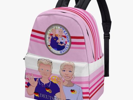 All-over-print Canvas Backpack GLOBAL FREEDOM UNITED COUPLE EDITION GERMANY V2 PINK2 Online now