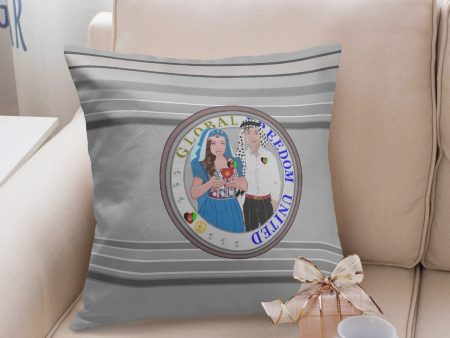 GLOBAL FREEDOM UNITED© Couple Afghanistan 18   Square Pillow Cover Fashion