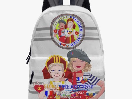 GLOBAL FREEDOM UNITED WOMEN FRENCH & RUSSIA OLD PEACE GREY All-over-print Canvas Backpack Online