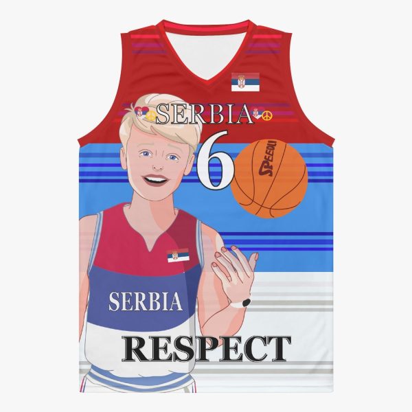 Basketball Jersey GLOBAL FREEDOM UNITED COUPLE EDITION SERBIA MEN V1 6 Online Hot Sale