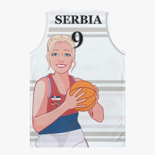 Basketball Jersey GLOBAL FREEDOM UNITED COUPLE EDITION WOMEN SERBIA v2 9 Cheap