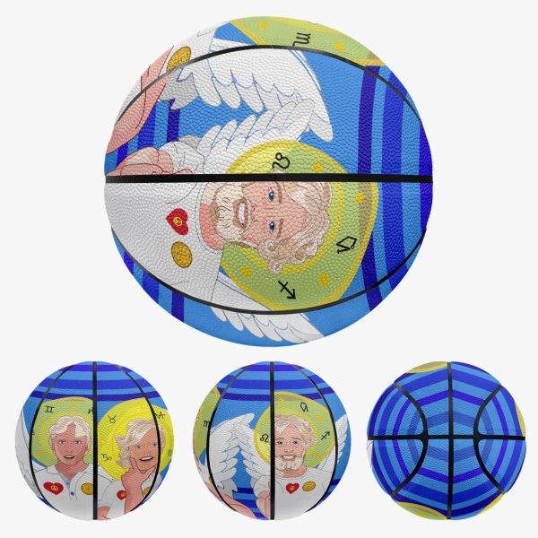 Basketball - Eight - Panel Printed GLOBAL FREEDOM UNITED© 4 ARCHANGELS DEEP BLUE on Sale