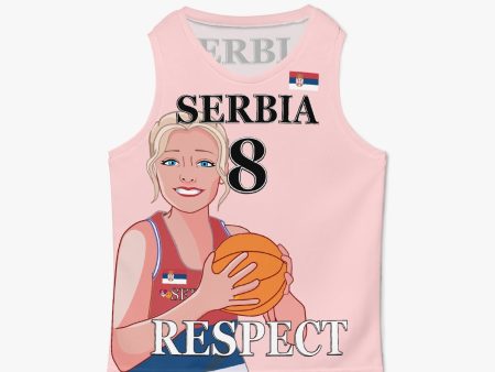 Kids Basketball Jersey GLOBAL FREEDOM UNITED GIRLS SERBIA 8 Cheap