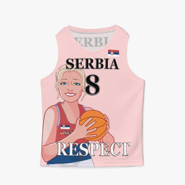 Kids Basketball Jersey GLOBAL FREEDOM UNITED GIRLS SERBIA 8 Cheap