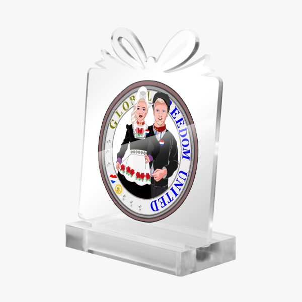 GLOBAL FREEDOM UNITED© Couple Nederland Acrylic Plaque with  Stand - Gift Shape Hot on Sale