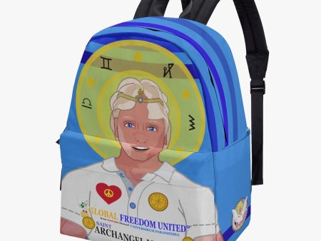 GLOBAL FREEDOM UNITED© Archangel Michael English Deep Blue - All-over-print Canvas Backpack Discount