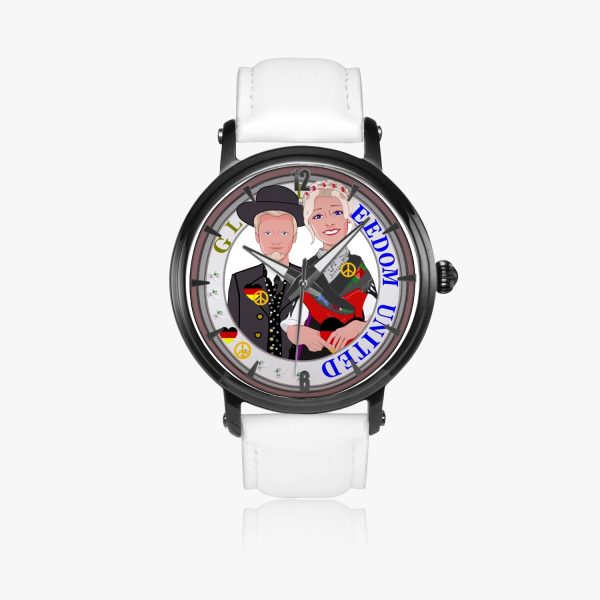 46mm Unisex Automatic Watch(Black) GLOBAL FREEDOM UNITED© COUPLE EDITION GERMANY V1 For Discount