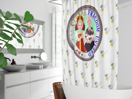 GLOBAL FREEDOM UNITED WOMEN PRUSSIA & RUSSIA OLD PEACE WIGHT Quick-drying Shower Curtain on Sale