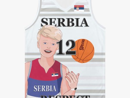 Basketball Jersey GLOBAL FREEDOM UNITED COUPLE EDITION SERBIA MEN V2 12 on Sale