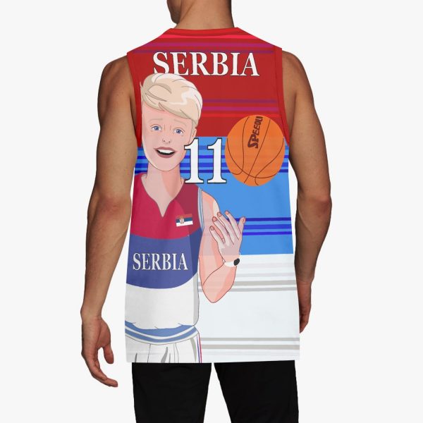 Basketball Jersey GLOBAL FREEDOM UNITED COUPLE EDITION SERBIA MEN V1 11 For Sale