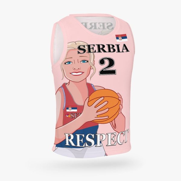 Kids Basketball Jersey GLOBAL FREEDOM UNITED GIRLS SERBIA 2 For Cheap