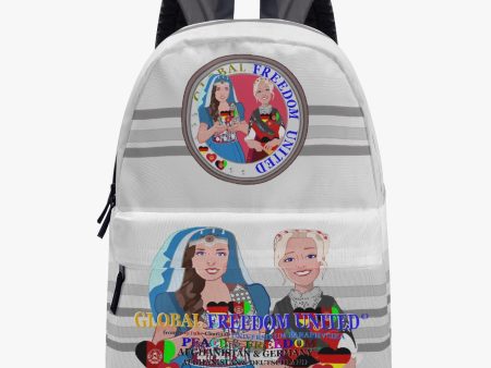 GLOBAL FREEDOM UNITED WOMEN AFGHANISTAN & GERMANY OLD PEACE GREY CLASSIC All-over-print Canvas Backpack Online Hot Sale