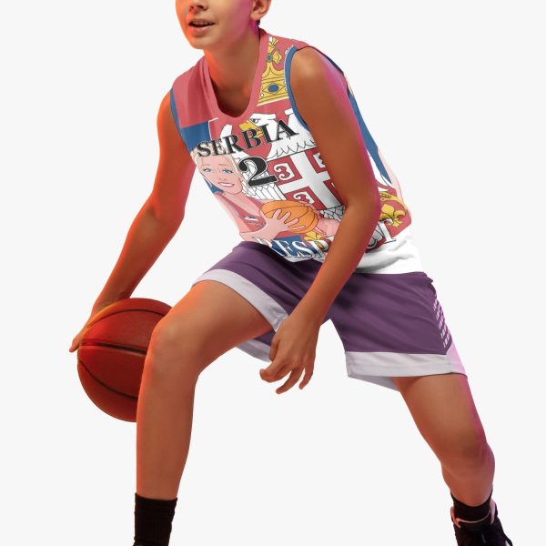 Kids Basketball Jersey GLOBAL FREEDOM UNITED GIRLS SERBIA V2 2 Cheap