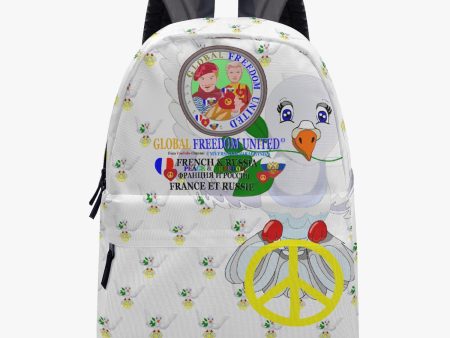 GLOBAL FREEDOM UNITEDMEN DOVE OF PEACE FRENCH & RUSSIA OLD PEACE WIGHT All-over-print Canvas Backpack204. All-over-print Canvas Backpack Cheap