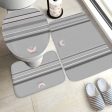 GLOBAL FREEDOM UNITED©  Pcs Toilet Rug Set Grey Hot on Sale