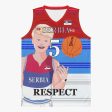 Basketball Jersey GLOBAL FREEDOM UNITED COUPLE EDITION SERBIA MEN V1 5 Discount