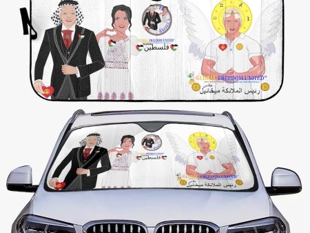 GLOBAL FREEDOM UNITED© Couple Palestina  Car Windshield Sun Shade Hot on Sale