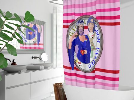 GLOBAL FREEDOM UNITED© Couple Yemen Pink1 - Quick-drying Shower Curtain Online Hot Sale