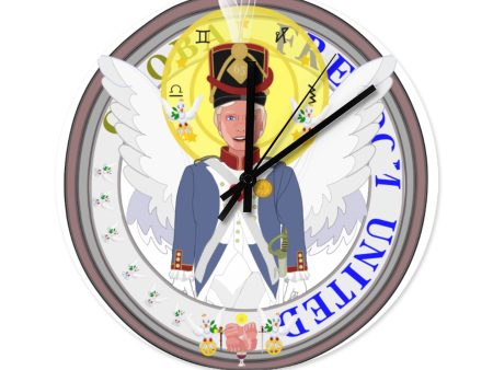 Wooden Wall Clock Global Freedom United Archangel Michael V2 Discount