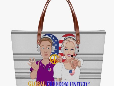 GLOBAL FREEDOM UNITED COUPLE US WIGHT AMERICAN Classic Diving Cloth Tote Bag For Discount