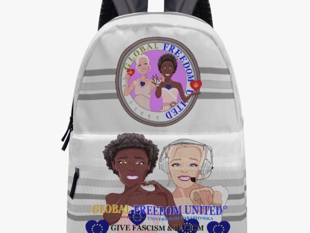 GLOBAL FREEDOM UNITED© Women Anti Fascism & Racism EU GREY All-over-print Canvas Backpack For Sale