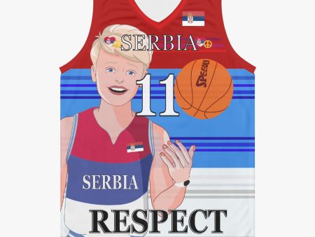 Basketball Jersey GLOBAL FREEDOM UNITED COUPLE EDITION SERBIA MEN V1 11 For Sale