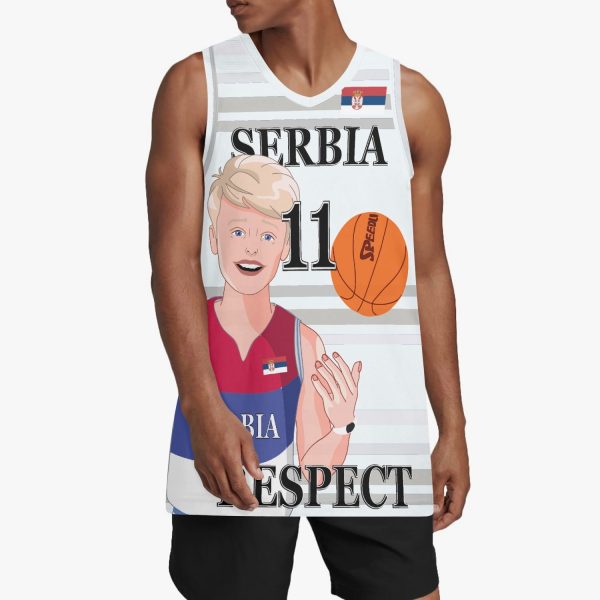 Basketball Jersey GLOBAL FREEDOM UNITED COUPLE EDITION SERBIA MEN V2 11 Hot on Sale